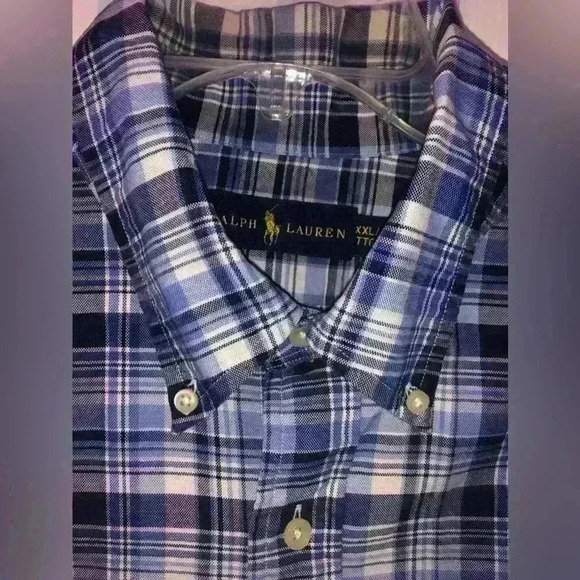 Ralph Lauren shirt size XXL color blue and white - Picture 4 of 7